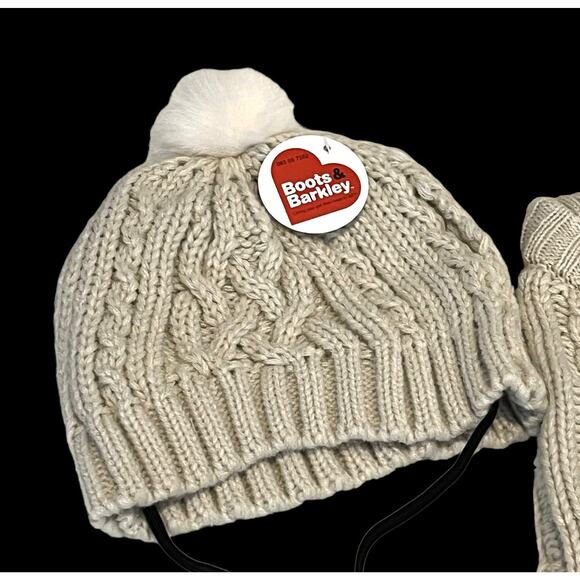 NEW Puppy Dog PET SWEATER & HAT OUTFIT Set LG Cream Knit Boots Barkley to 80lb - Picture 4 of 11